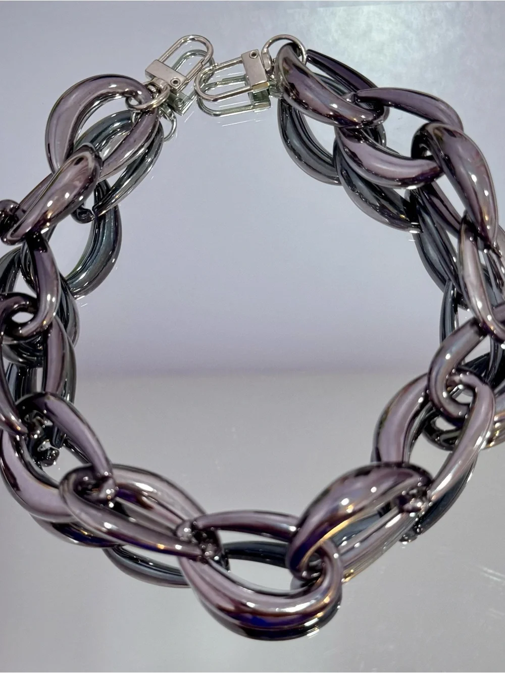 New Gunmetal Link Bag Chain 18 inches